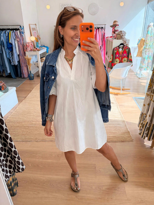Casaco de ganga oversized com estrela nas costas