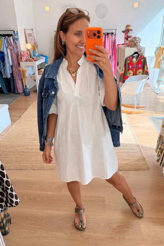 Casaco de ganga oversized com estrela nas costas