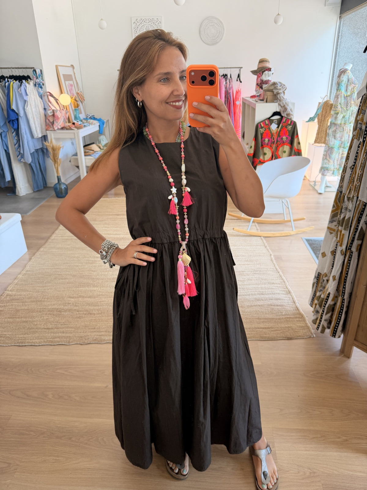 Vestido Marisa da Paprika, vestido sem mangas em algodão