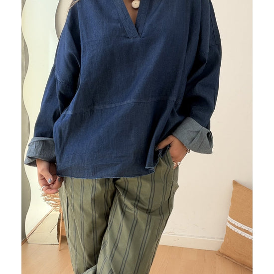 Blusa Denim Leve – vista 3