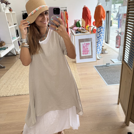 Vestido Linho 2 peças