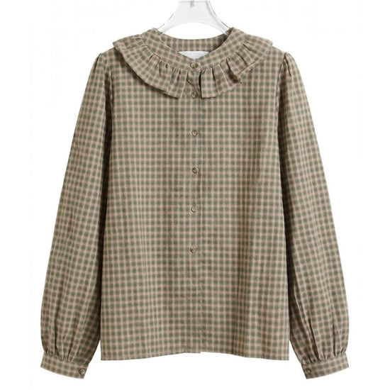 Camisa Xadrez Vichy com Gola – vista 2
