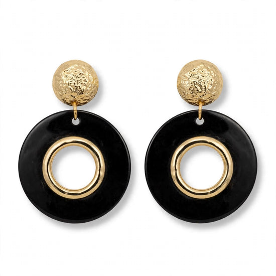Brincos Preto e Dourado – vista 2