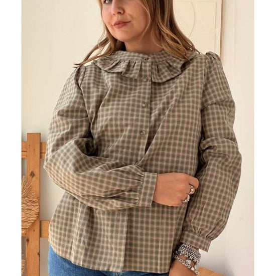 Camisa Xadrez Vichy com Gola – vista 1